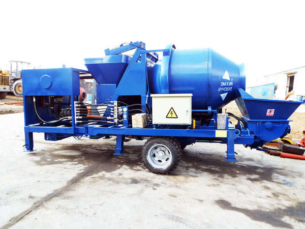 concrete mixer with pump